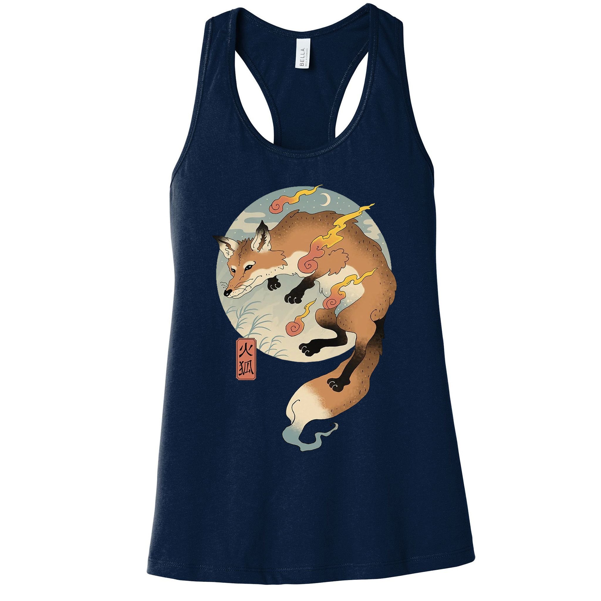 Fire Fox Ukiyo E Japanese Womens Tank Top