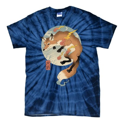 Fire Fox Ukiyo E Japanese Tie-Dye T-Shirt