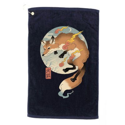 Fire Fox Ukiyo E Japanese Golf Towel