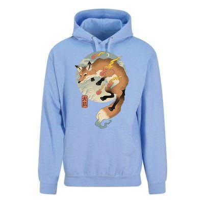 Fire Fox Ukiyo E Japanese Unisex Surf Hoodie