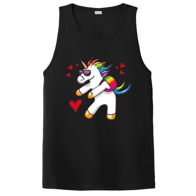 Funny Flossing Unicorn Valentines Day Gift Funny Gift PosiCharge Competitor Tank