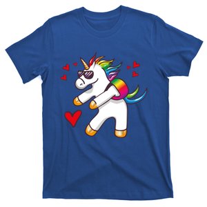 Funny Flossing Unicorn Valentines Day Gift Funny Gift T-Shirt