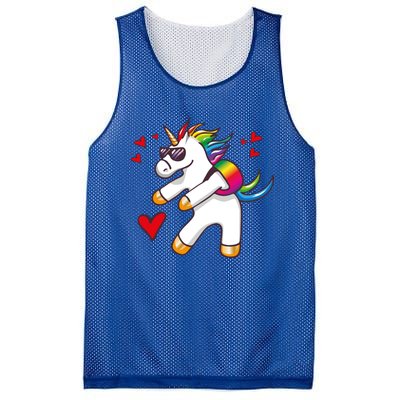 Funny Flossing Unicorn Valentines Day Gift Funny Gift Mesh Reversible Basketball Jersey Tank