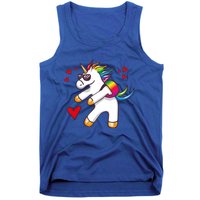 Funny Flossing Unicorn Valentines Day Gift Funny Gift Tank Top