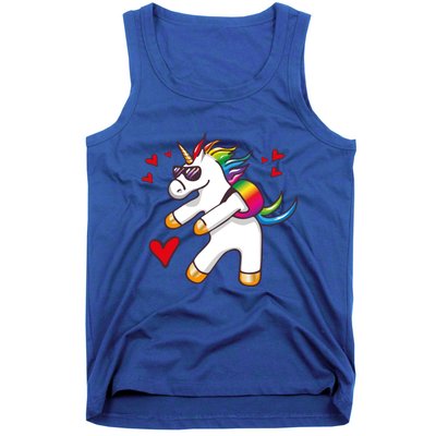 Funny Flossing Unicorn Valentines Day Gift Funny Gift Tank Top