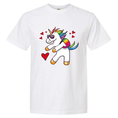 Funny Flossing Unicorn Valentines Day Gift Funny Gift Garment-Dyed Heavyweight T-Shirt