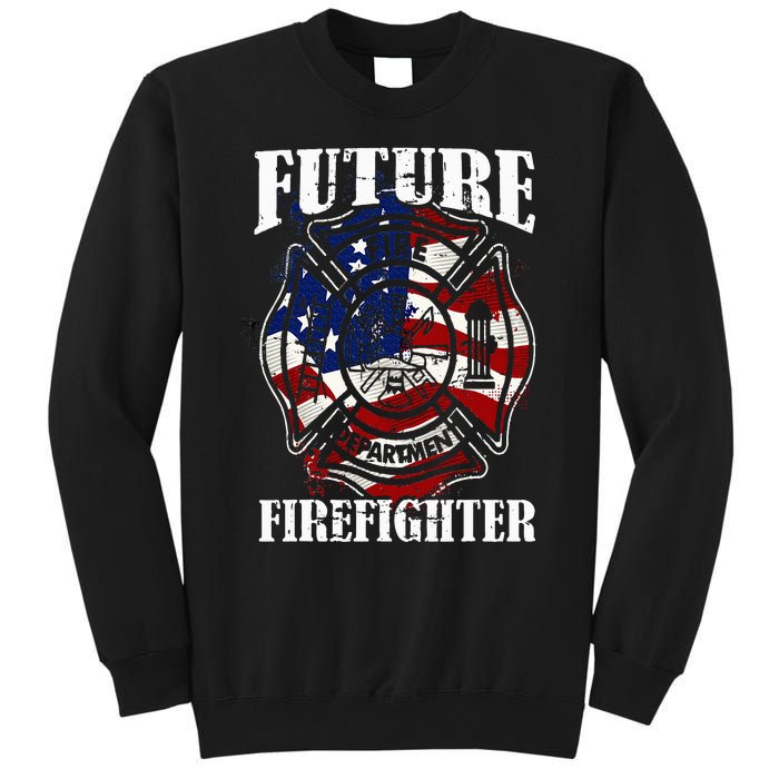 Future Firefighter USA Flag Theme For Birthday Sweatshirt