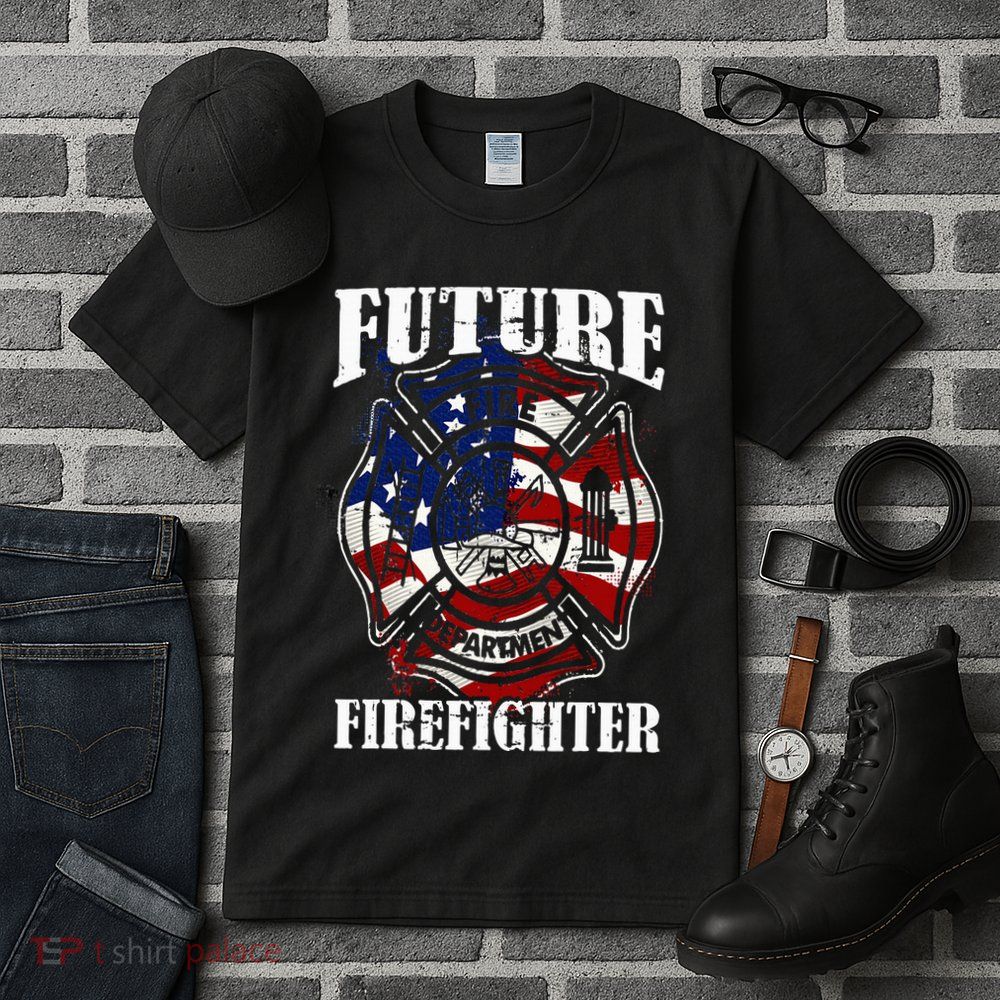 Future Firefighter USA Flag Theme For Birthday Tall T-Shirt