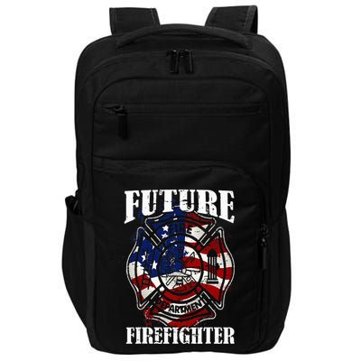 Future Firefighter USA Flag Theme For Birthday Impact Tech Backpack