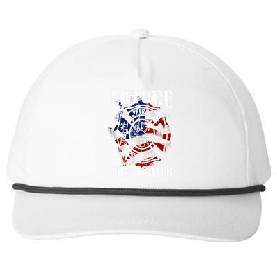 Future Firefighter USA Flag Theme For Birthday Snapback Five-Panel Rope Hat