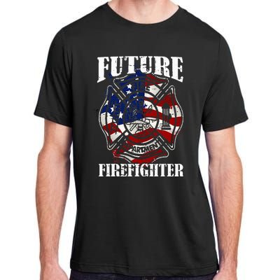 Future Firefighter USA Flag Theme For Birthday Adult ChromaSoft Performance T-Shirt