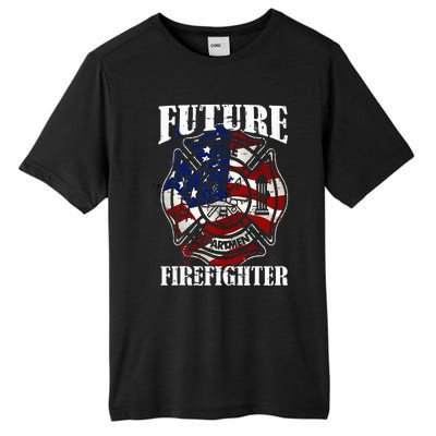 Future Firefighter USA Flag Theme For Birthday Tall Fusion ChromaSoft Performance T-Shirt