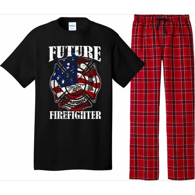 Future Firefighter USA Flag Theme For Birthday Pajama Set