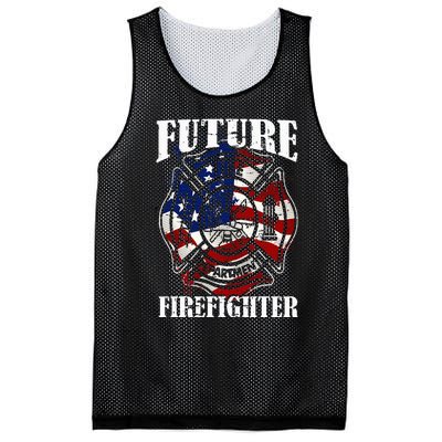 Future Firefighter USA Flag Theme For Birthday Mesh Reversible Basketball Jersey Tank