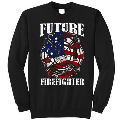 Future Firefighter USA Flag Theme For Birthday Tall Sweatshirt