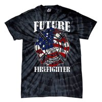 Future Firefighter USA Flag Theme For Birthday Tie-Dye T-Shirt