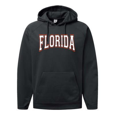 Florida Fl United States Football Performance Fleece Hoodie