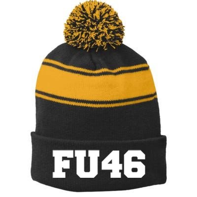 FU46 Stripe Pom Pom Beanie