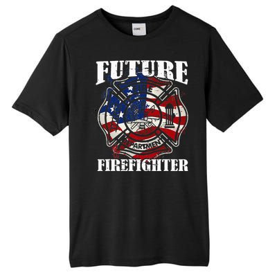 Future Firefighter USA Flag Theme party  Tall Fusion ChromaSoft Performance T-Shirt