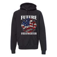 Future Firefighter USA Flag Theme party  Premium Hoodie