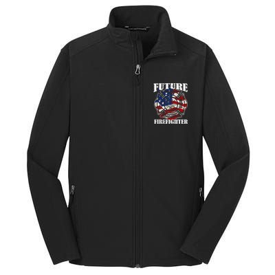 Future Firefighter USA Flag Theme party  Core Soft Shell Jacket