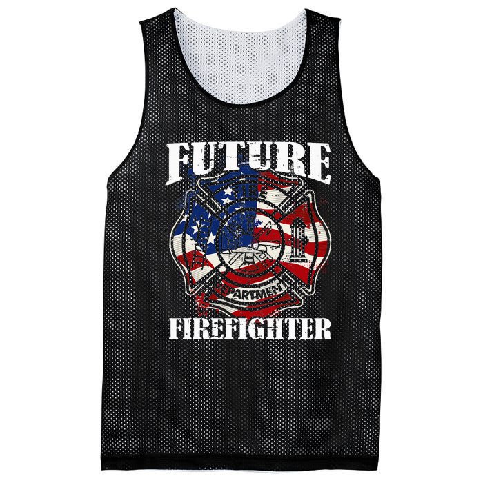 Future Firefighter USA Flag Theme party  Mesh Reversible Basketball Jersey Tank