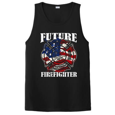 Future Firefighter USA Flag Theme party  PosiCharge Competitor Tank