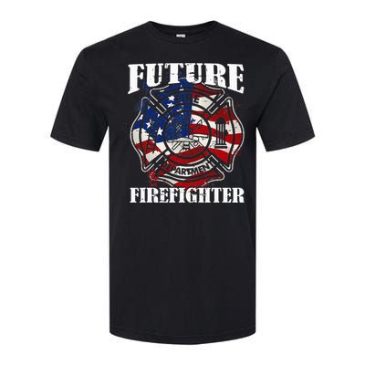 Future Firefighter USA Flag Theme party  Softstyle CVC T-Shirt