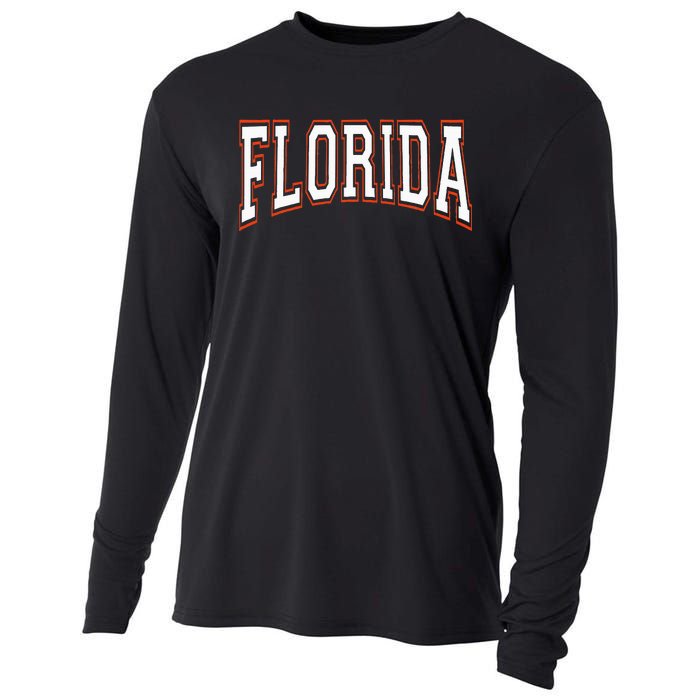 Florida Fl United States Font Cooling Performance Long Sleeve Crew