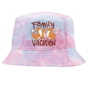 Fox Family Vacation Tie-Dyed Bucket Hat