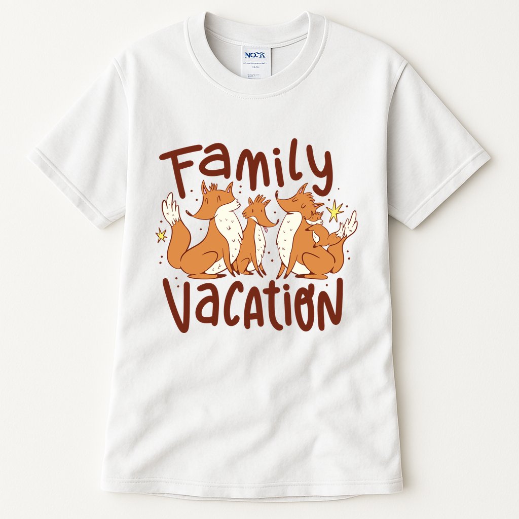 Fox Family Vacation Tall T-Shirt