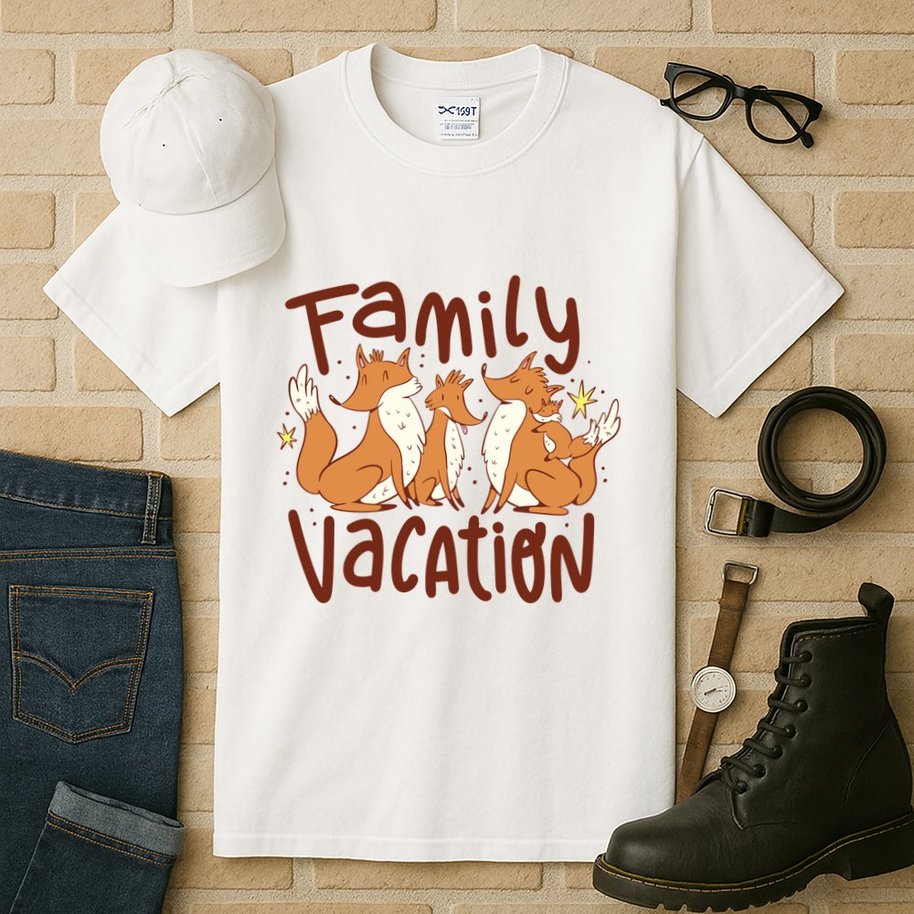 Fox Family Vacation Tall T-Shirt