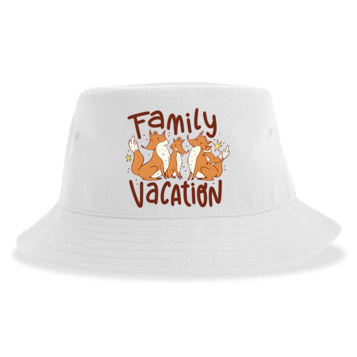 Fox Family Vacation Sustainable Bucket Hat