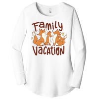 Fox Family Vacation Women's Perfect Tri Tunic Long Sleeve Shirt