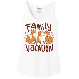 Fox Family Vacation Ladies Essential Tank