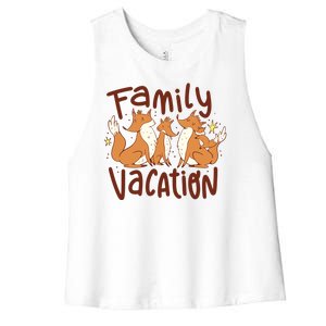 Fox Family Vacation Women's Racerback Cropped Tank