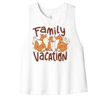 Fox Family Vacation Women's Racerback Cropped Tank