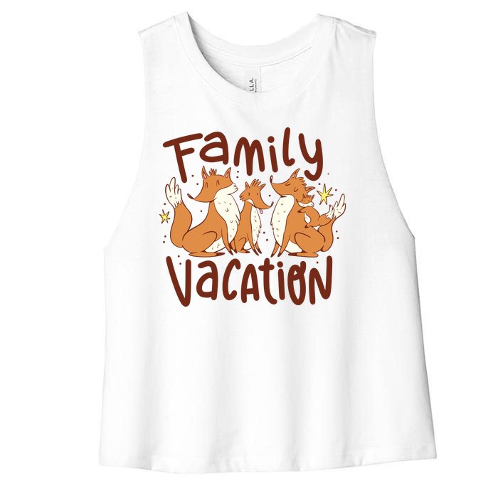 Fox Family Vacation Women's Racerback Cropped Tank