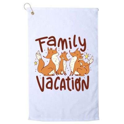 Fox Family Vacation Golf Towel
