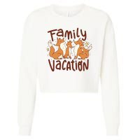 Fox Family Vacation Cropped Pullover Crew