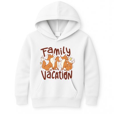 Fox Family Vacation Kids Hoodie