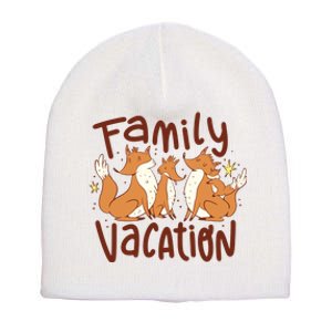 Fox Family Vacation Short Acrylic Beanie