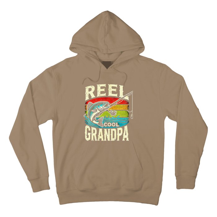 Funny Fishing Vintage Reel Cool Grandpa Fishing Vintage Hoodie