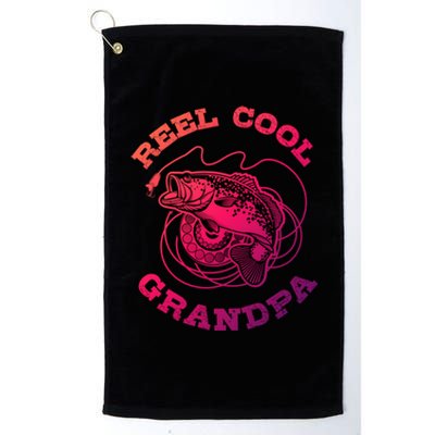 Fishing Fish Vintage Reel Cool Grandpa Gift Funny Gift Platinum Collection Golf Towel