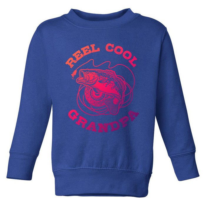 Fishing Fish Vintage Reel Cool Grandpa Gift Funny Gift Toddler Sweatshirt