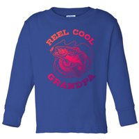 Fishing Fish Vintage Reel Cool Grandpa Gift Funny Gift Toddler Long Sleeve Shirt