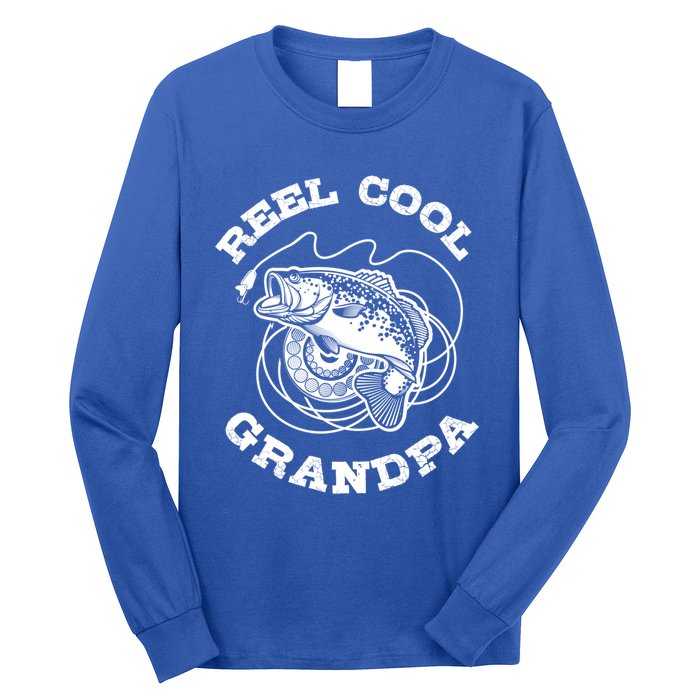 Fishing Fish Vintage Reel Cool Grandpa Gift Long Sleeve Shirt