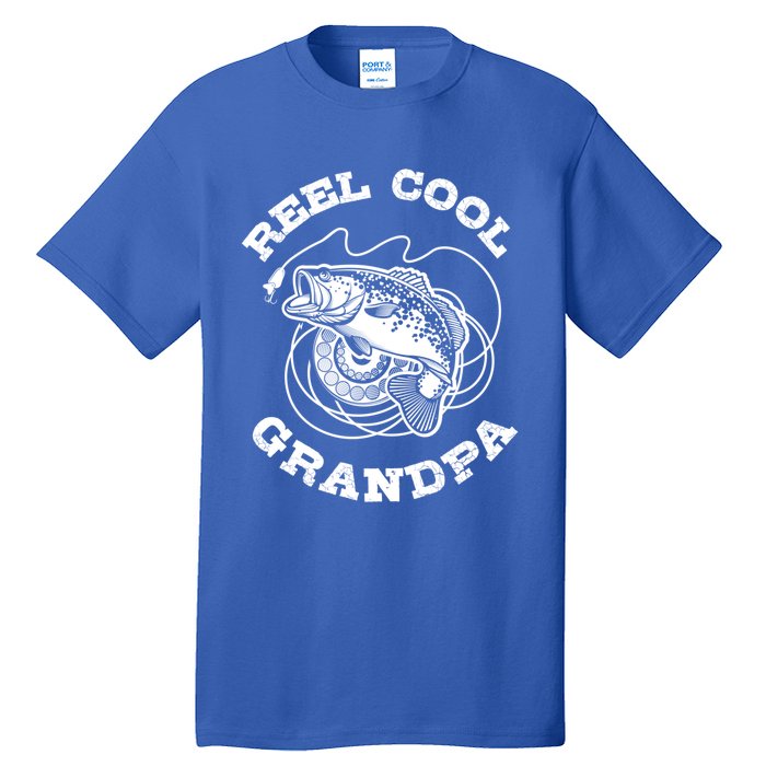 Fishing Fish Vintage Reel Cool Grandpa Gift Tall T-Shirt