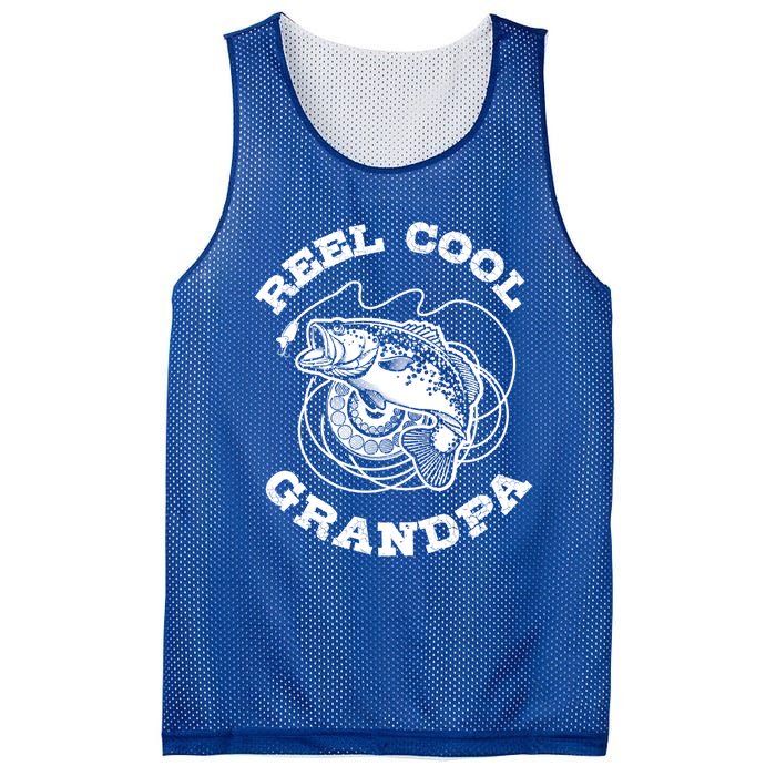 Fishing Fish Vintage Reel Cool Grandpa Gift Mesh Reversible Basketball Jersey Tank