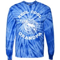 Fishing Fish Vintage Reel Cool Grandpa Gift Tie-Dye Long Sleeve Shirt